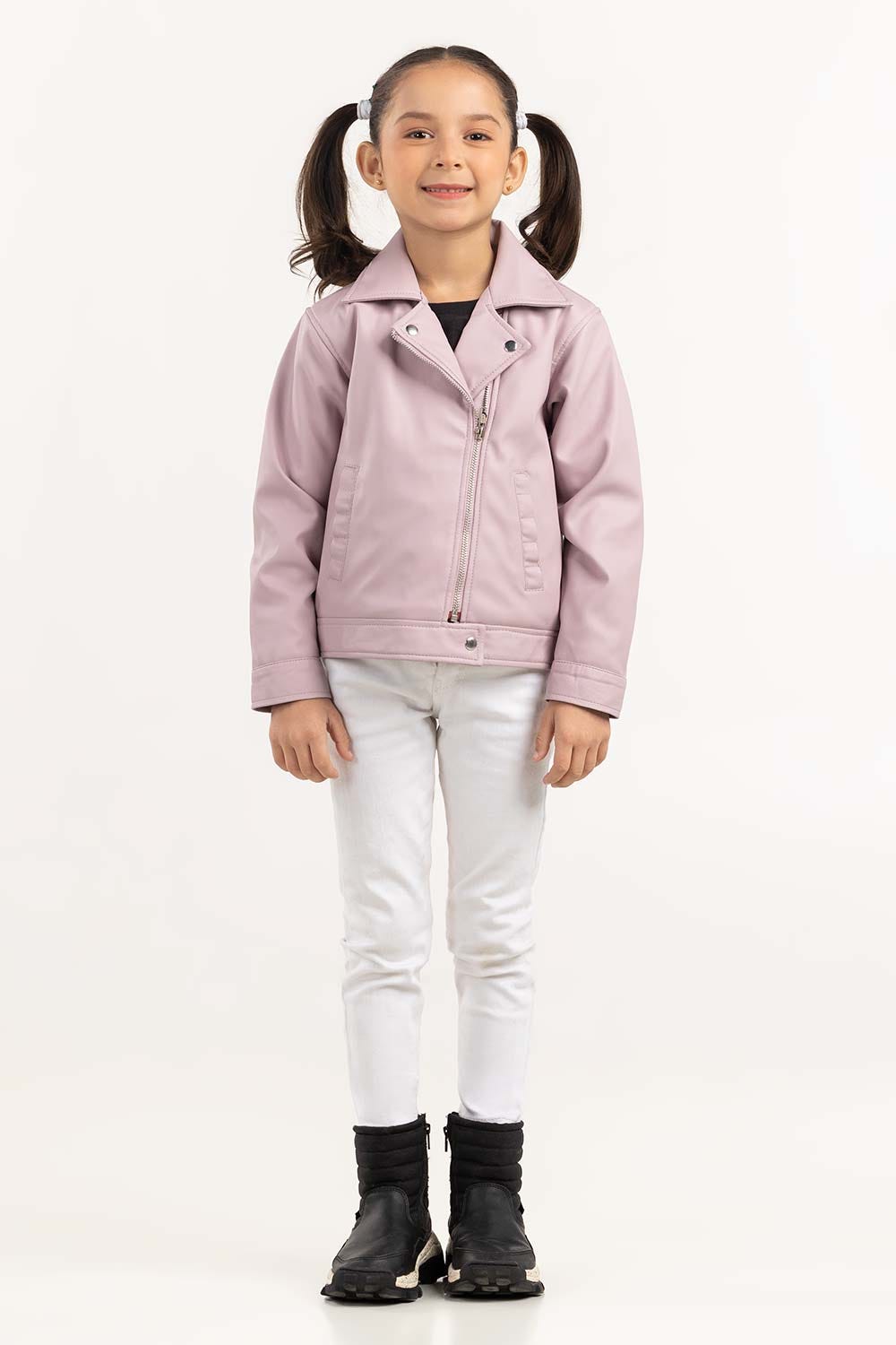 Junior Girl Motorbike Pink Jacket 224-410-034
