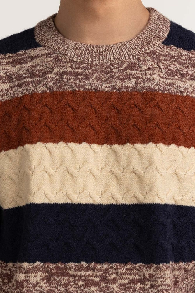 Multi Cabling Fashion Sweater MN-SWT-WS23-080