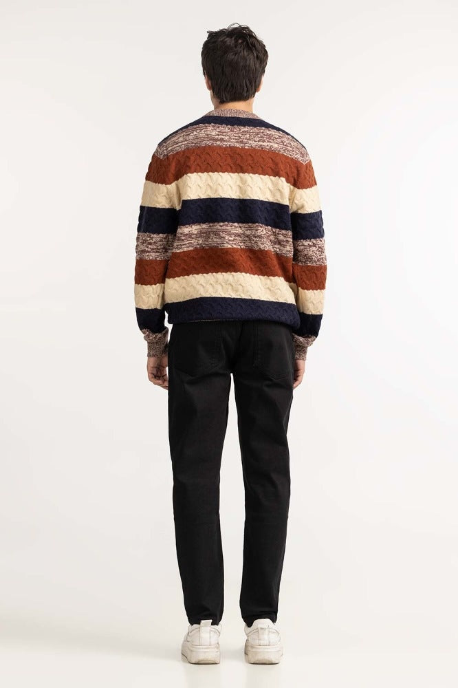 Multi Cabling Fashion Sweater MN-SWT-WS23-080