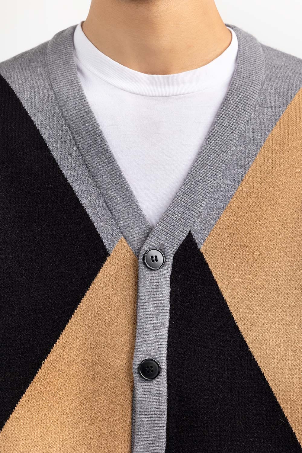 Multi Color Argyle Cardigan SWT-FFSCD22-222