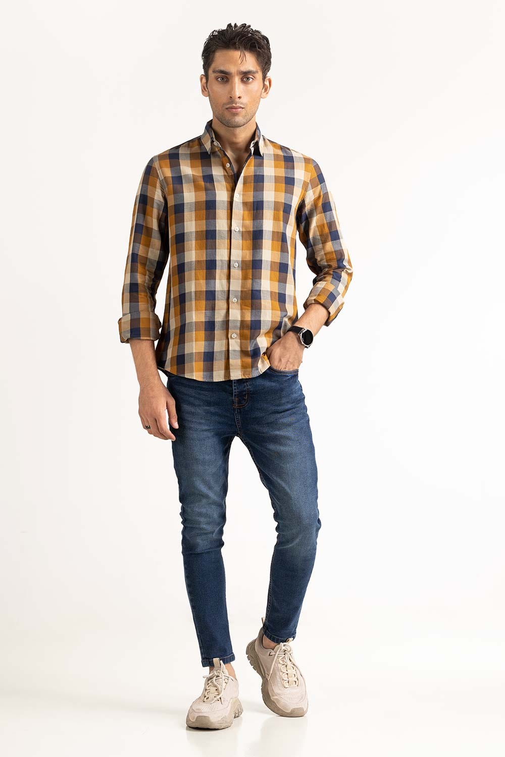 Multi Color Basic Casual Shirt MN-CS-YD23-023