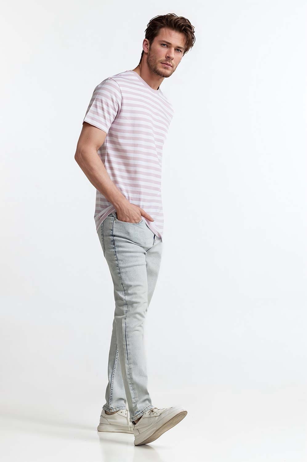 Multi Color Basic Striped Tee TS-CNSJ24-094