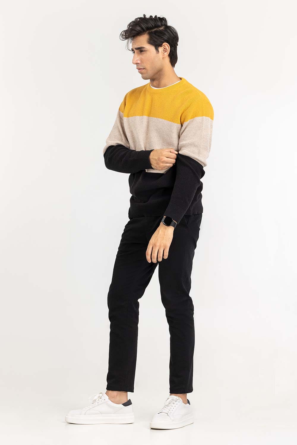 Multi Color Block Crew Neck Sweater SWT-FFSCN22-125