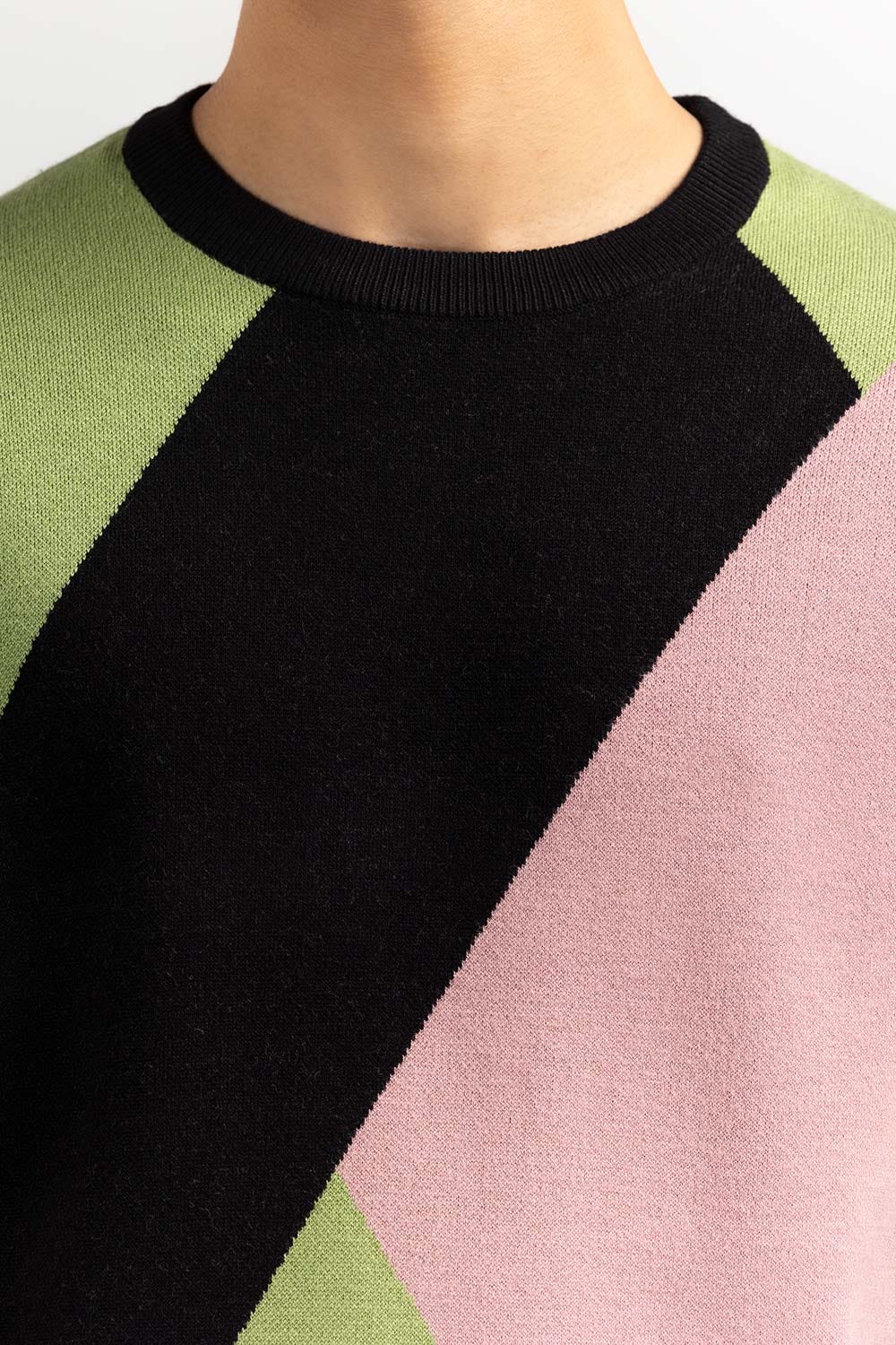 Multi Color Block Crew Neck Sweater SWT-FFSCN22-246