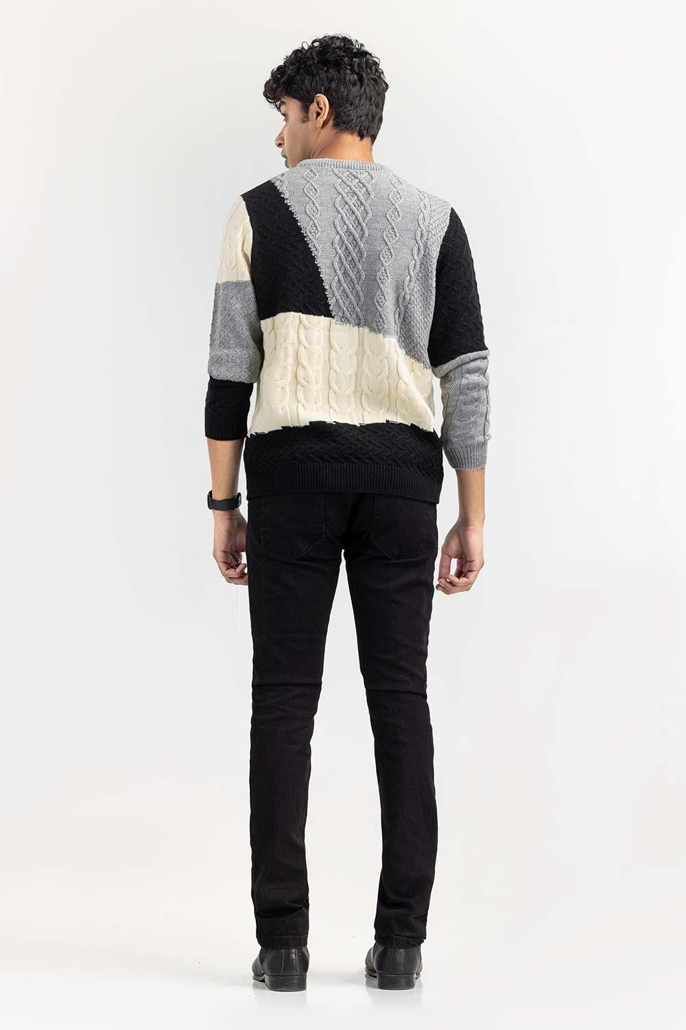 Multi Color Block Crew Neck Sweater SWT-FFSCN22-270