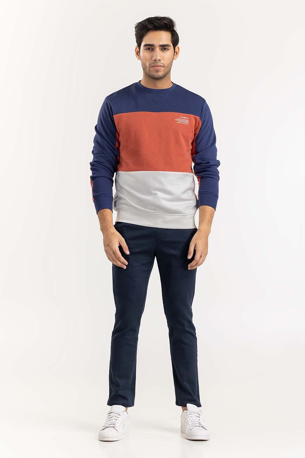 Multi Color Block Sweat Shirt SWS-F22-039