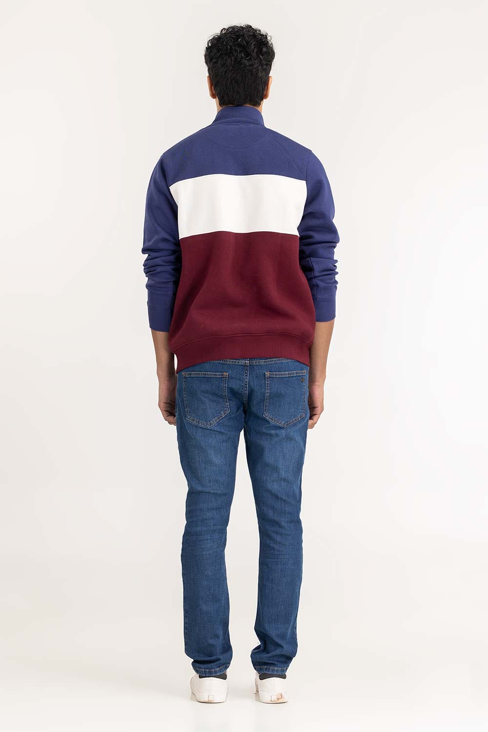 Multi Color Block Zipper JKT-KNTMNZ22-058