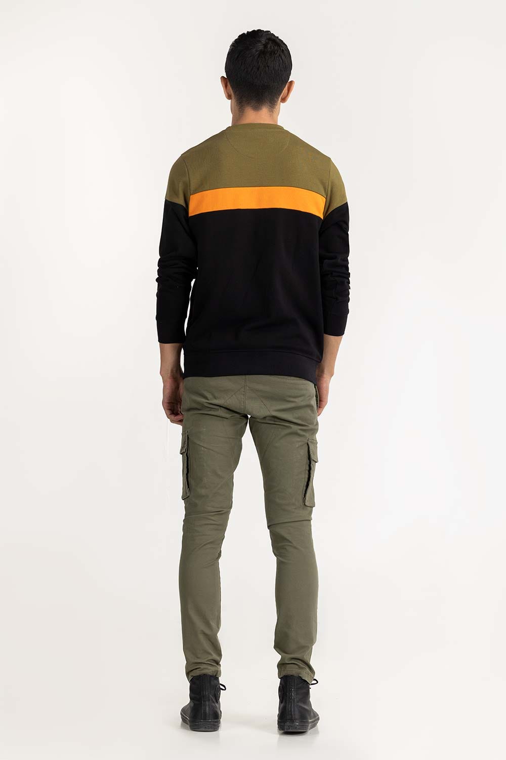 Multi Color Bsic Mock Neck Sweat Shirt SWS-F22-019