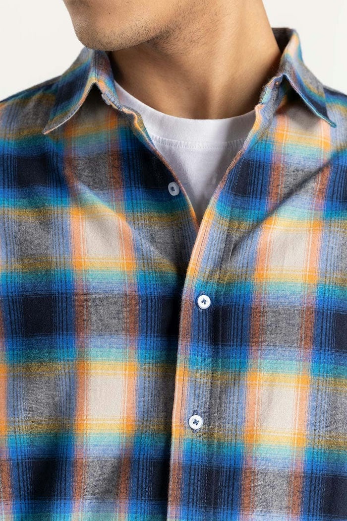 Multi Color Checkered Button Down Shirt 224-117-019