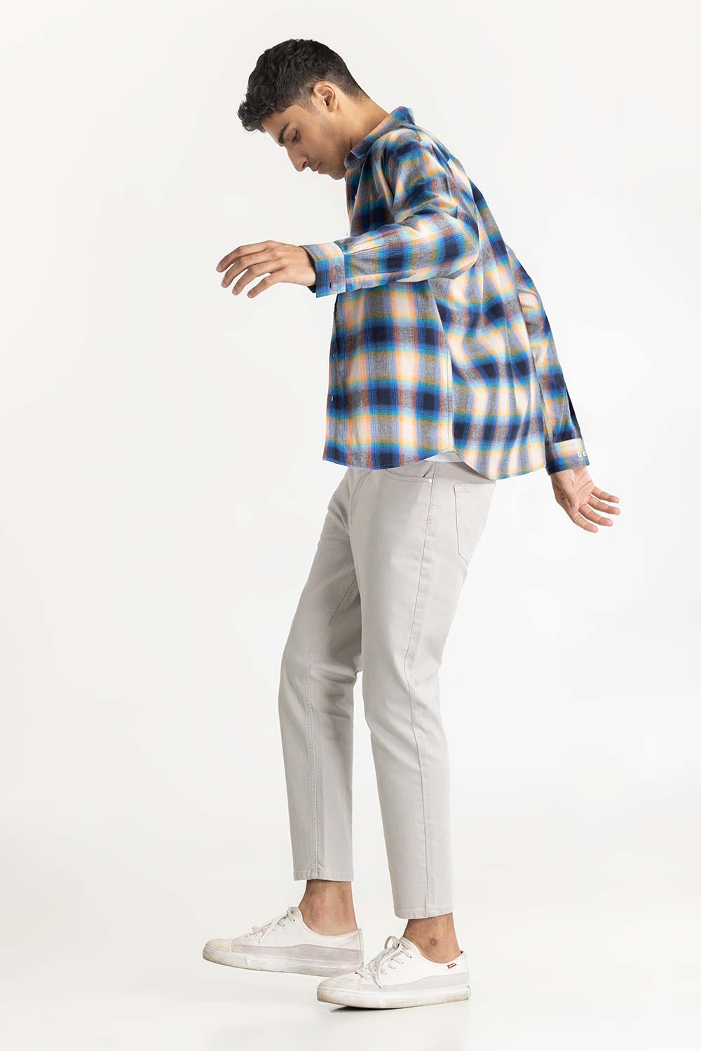 Multi Color Checkered Button Down Shirt 224-117-019