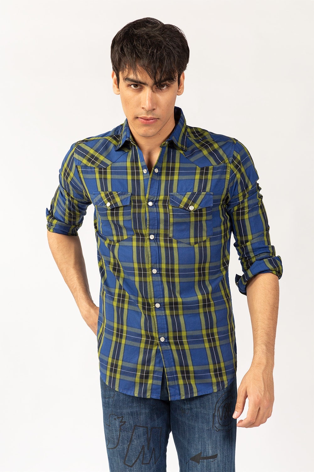 Multi Color Checkered Casual Shirt CM-YD-2856 CS