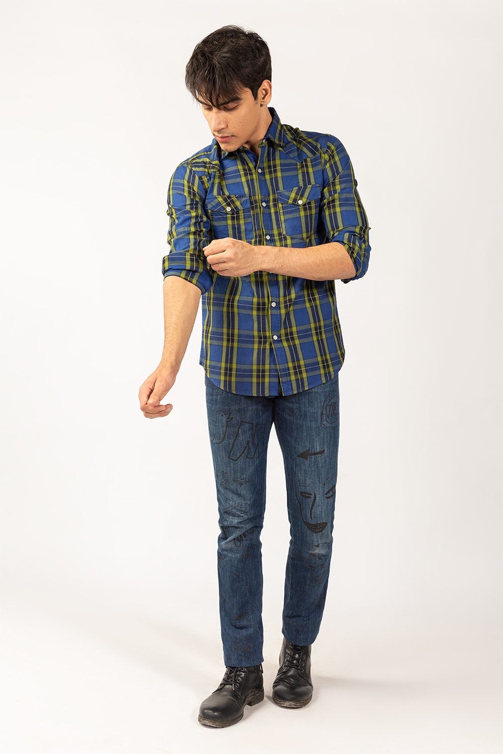 Multi Color Checkered Casual Shirt CM-YD-2856 CS