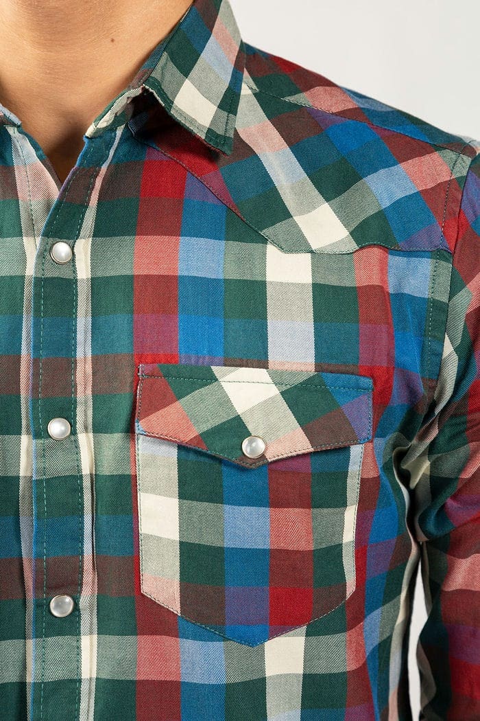 Multi Color Checkered Casual Shirt CM-YD-2857 CS