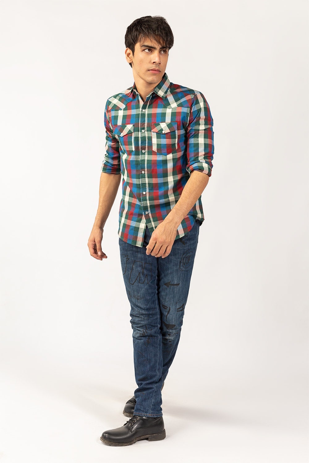 Multi Color Checkered Casual Shirt CM-YD-2857 CS