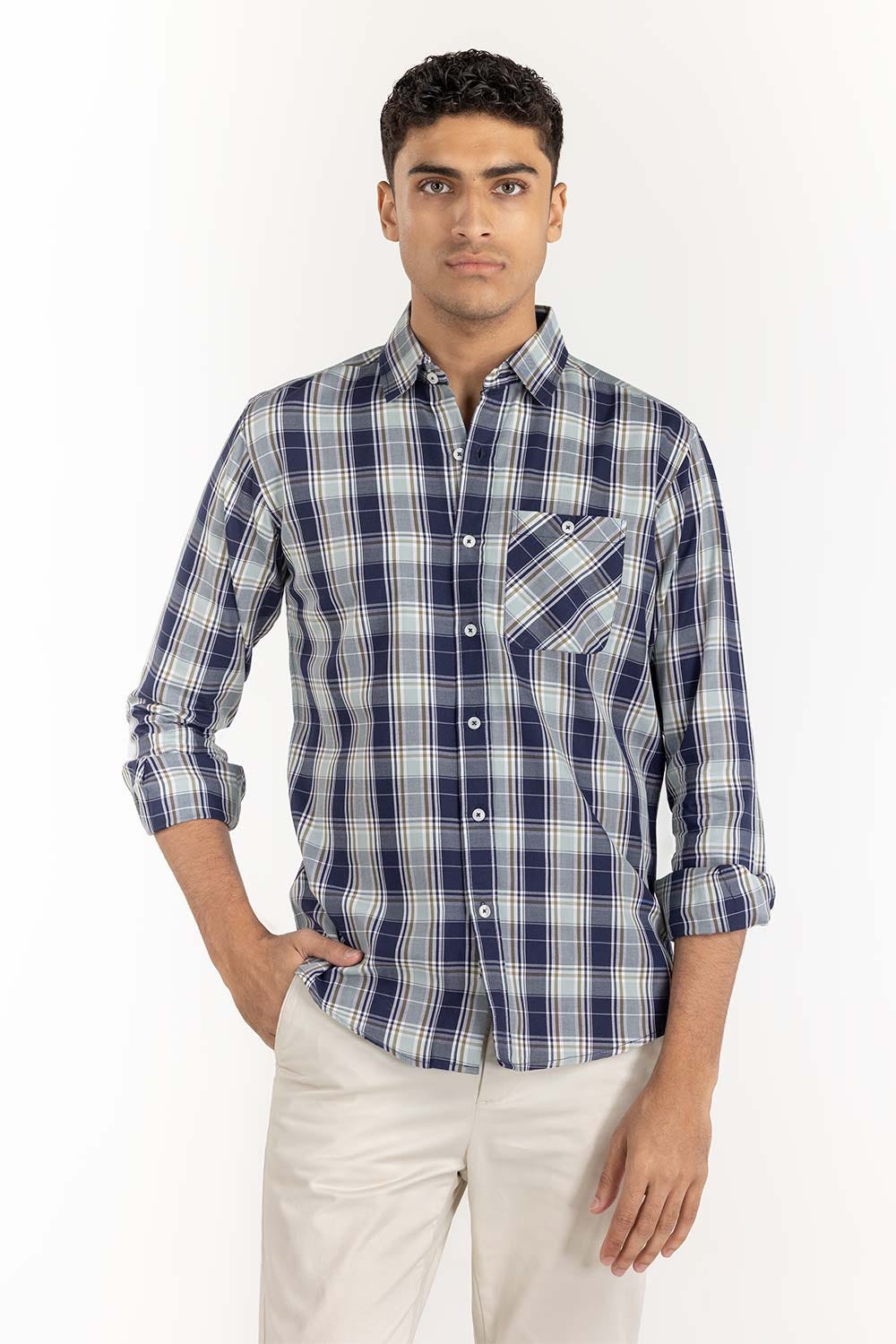 Multi Color Checkered Casual Shirt CS-YD22-025