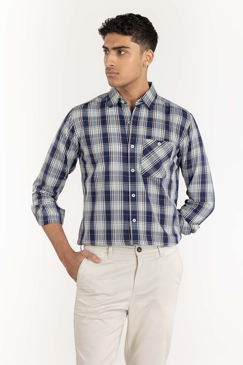 Multi Color Checkered Casual Shirt CS-YD22-025