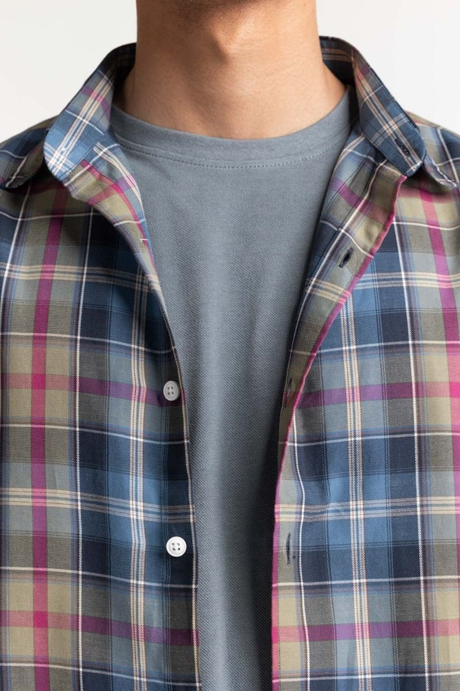 Multi Color Checkered Casual Shirt MN-CS-SS24-036