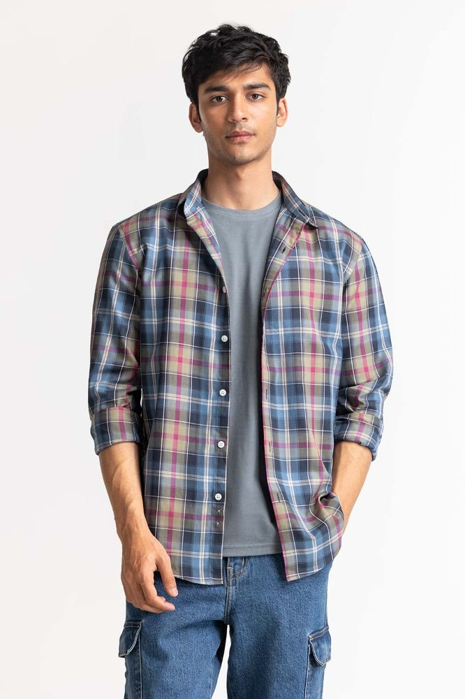 Multi Color Checkered Casual Shirt MN-CS-SS24-036