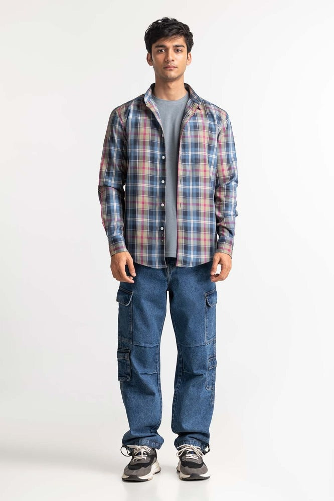 Multi Color Checkered Casual Shirt MN-CS-SS24-036