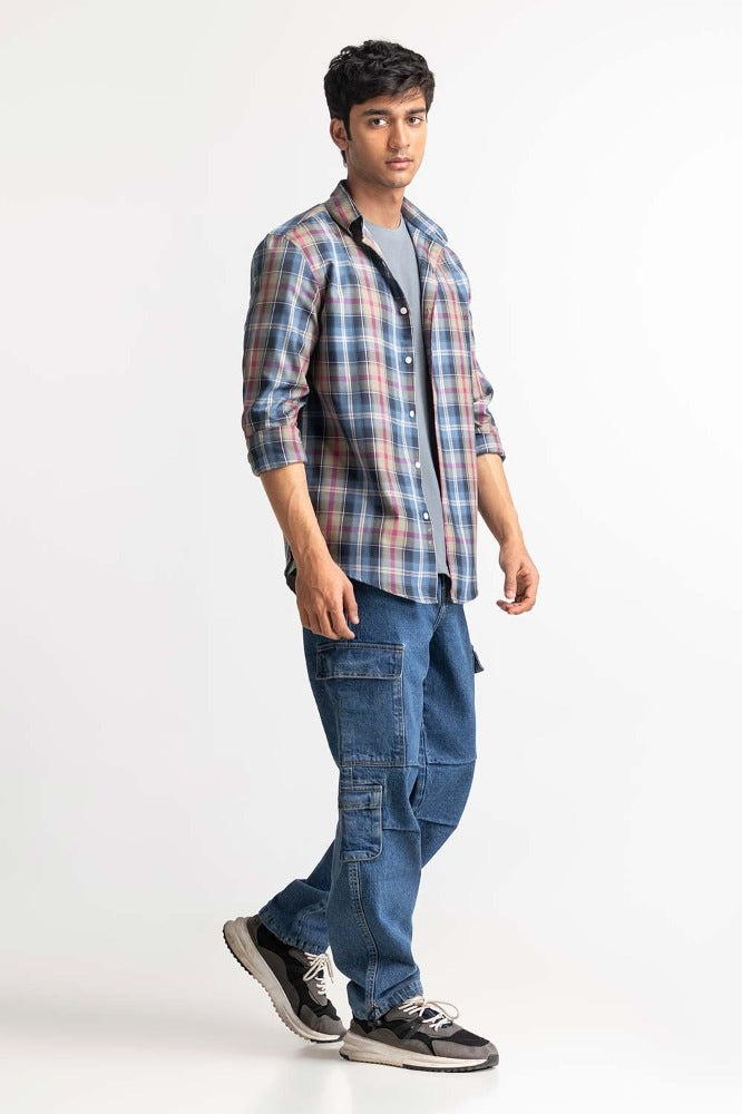 Multi Color Checkered Casual Shirt MN-CS-SS24-036