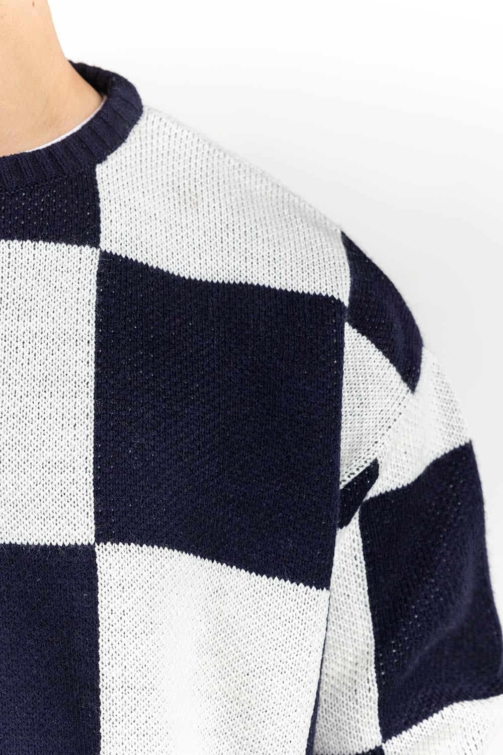 Multi Color Checkered Oversized Sweater SWT-FFSOS22-173