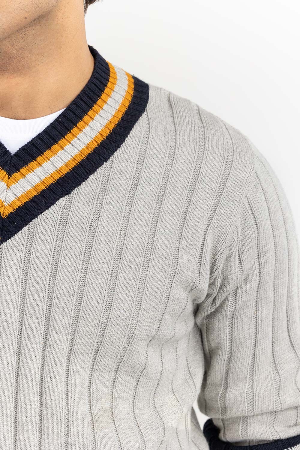 Multi Color Cricket V Neck Sweater SWT-FFSVN22-186