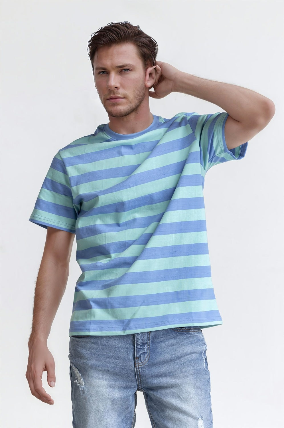 Multi Color Gen-Z Striped Tee TS-CNSJ24-099