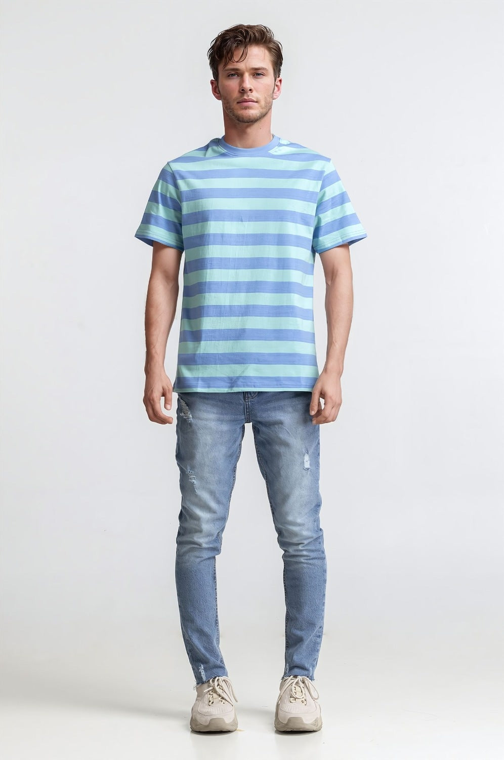 Multi Color Gen-Z Striped Tee TS-CNSJ24-099