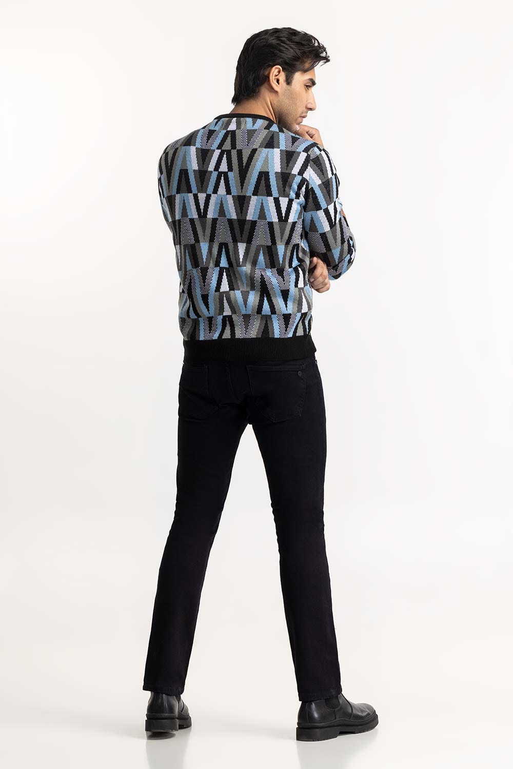 Multi Color Geomatric Pattern Sweater SWT-FFSHN22-156