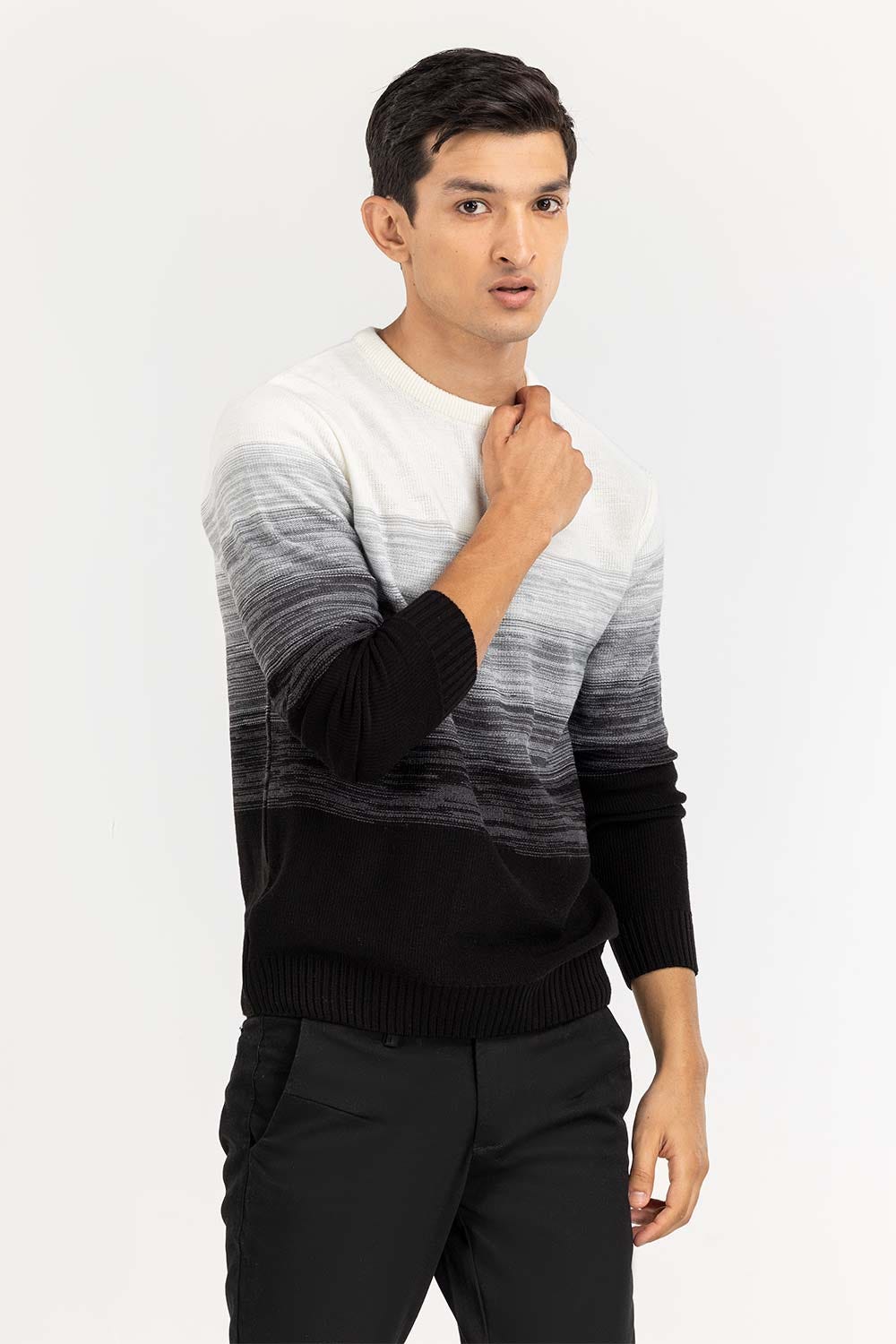 Multi Color Gradient Crew Neck Sweater SWT-FFSCN22-127-1