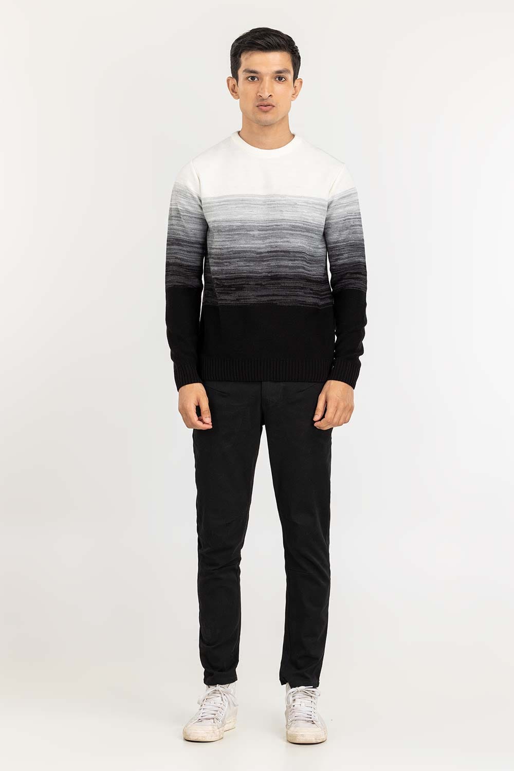 Multi Color Gradient Crew Neck Sweater SWT-FFSCN22-127-1