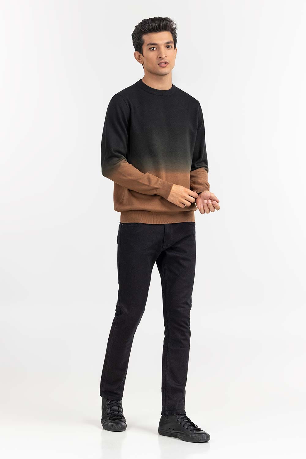 Multi Color Gradient Crew Neck Sweater SWT-FFSCN22-271