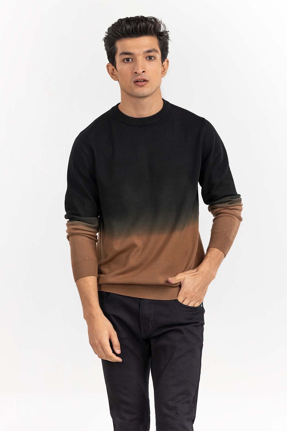 Multi Color Gradient Crew Neck Sweater SWT-FFSCN22-271