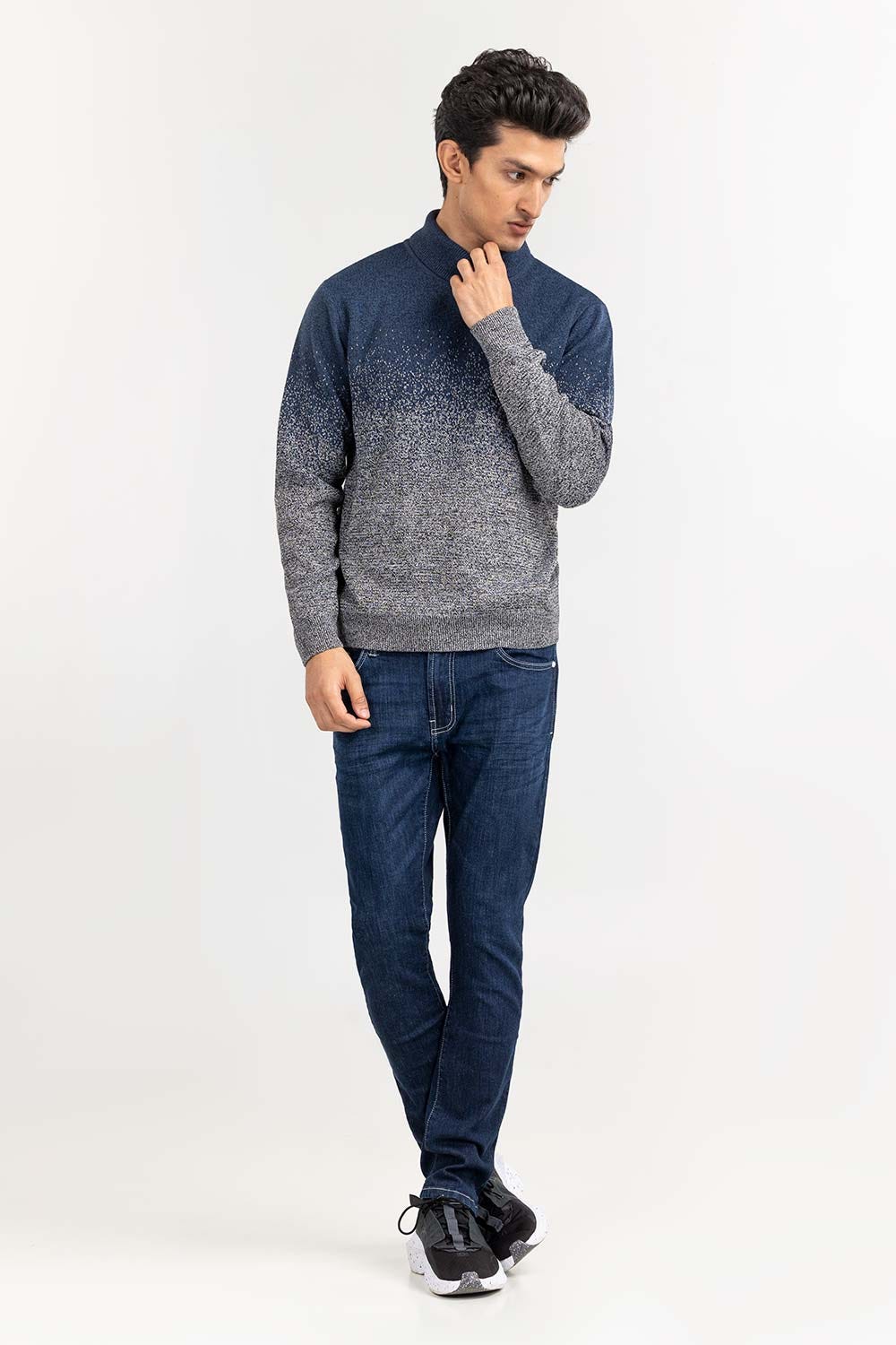 Multi Color Gradient Turtle Neck Sweater SWT-FFSTN22-101