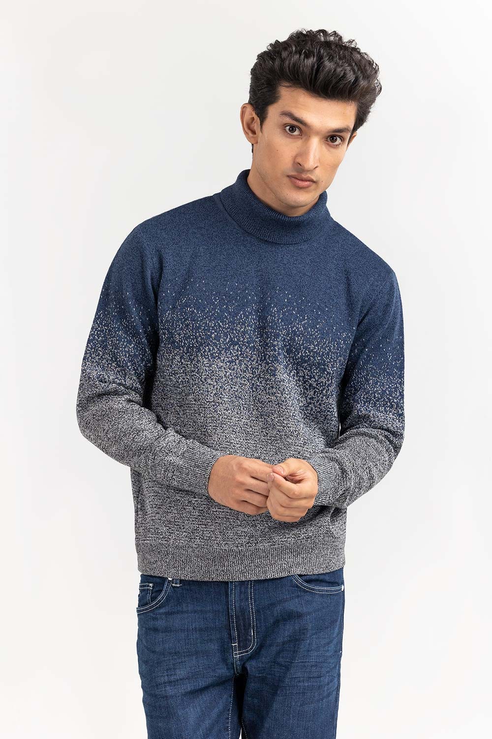 Multi Color Gradient Turtle Neck Sweater SWT-FFSTN22-101