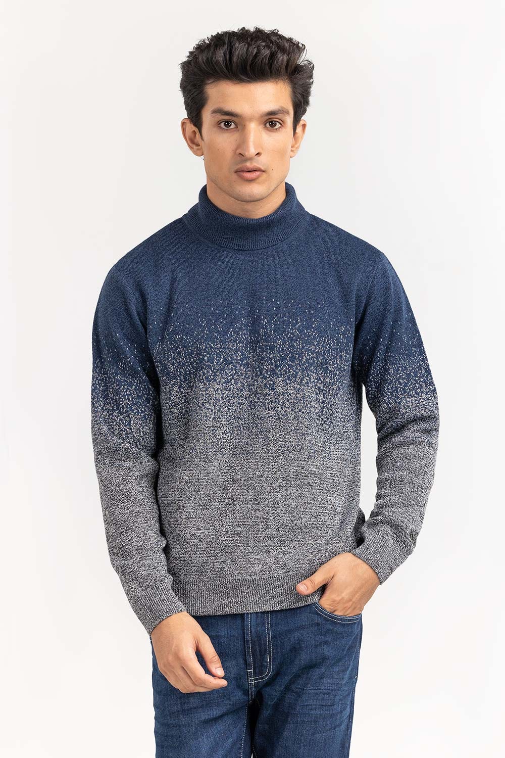Multi Color Gradient Turtle Neck Sweater SWT-FFSTN22-101