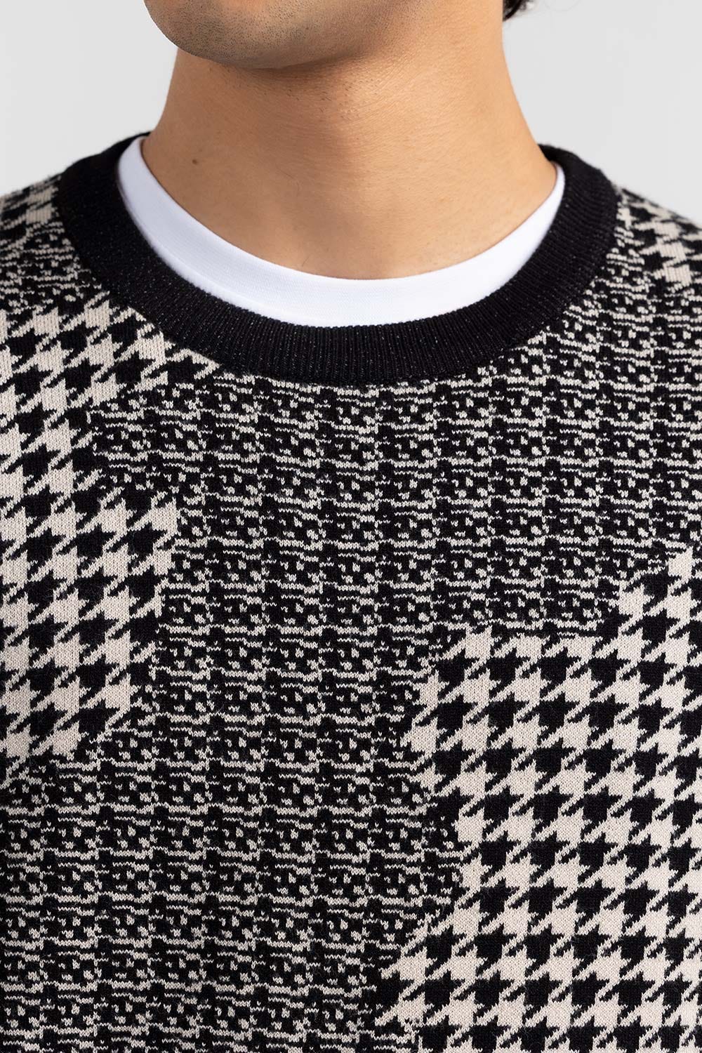 Multi Color Jacquard Crew Neck Sweater SWT-FFSCN22-225