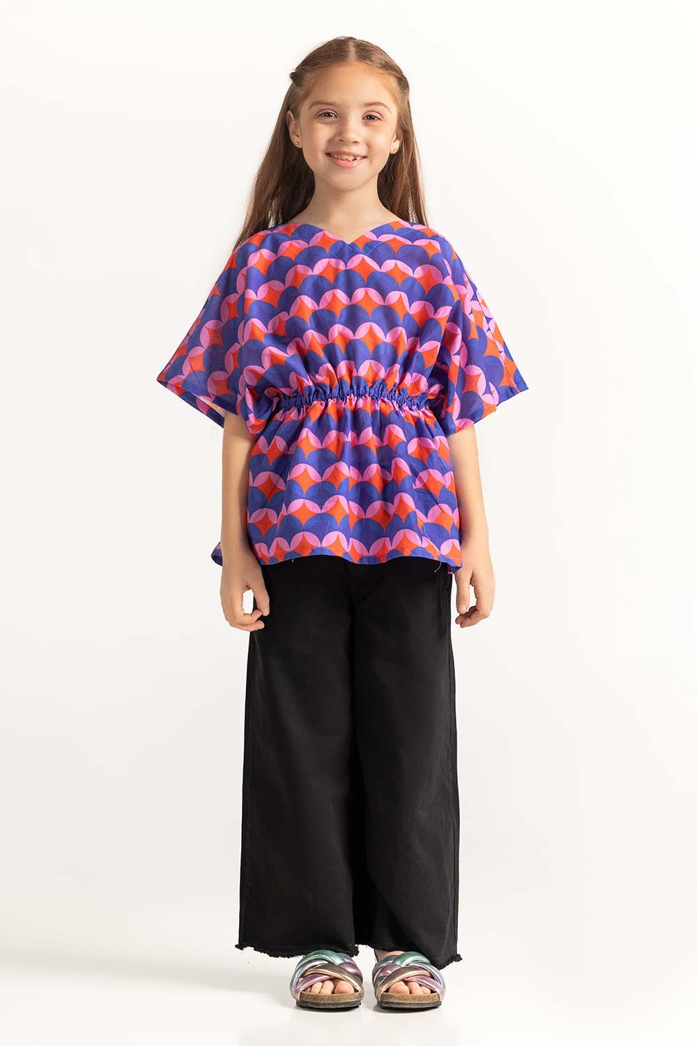 Multi Color Junior Girl Basic Blouse JG-BLS-SS24-015