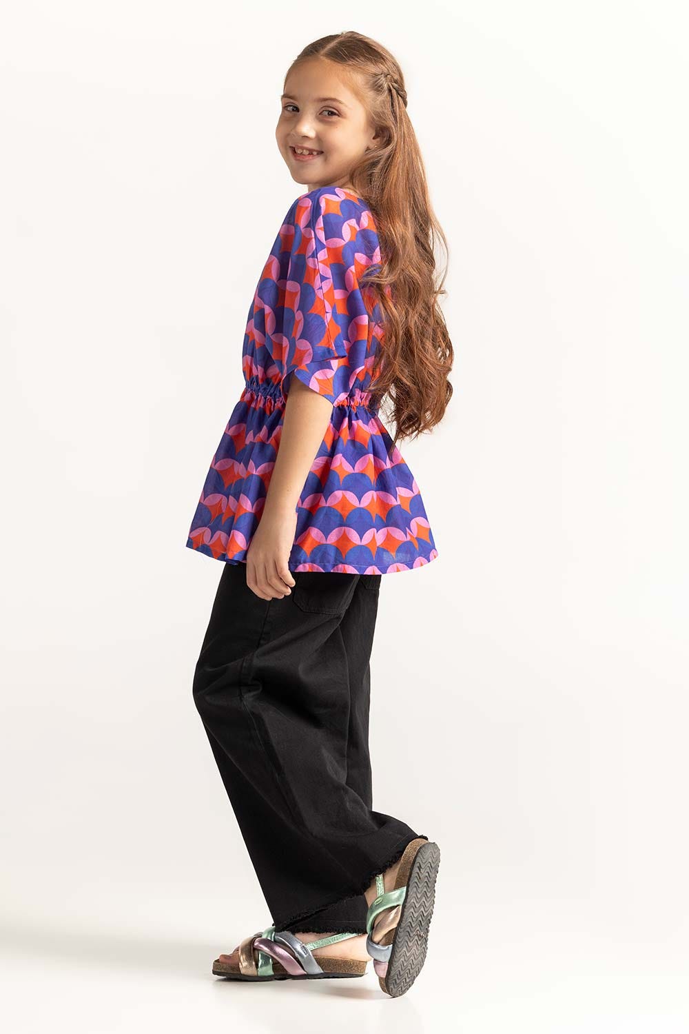 Multi Color Junior Girl Basic Blouse JG-BLS-SS24-015