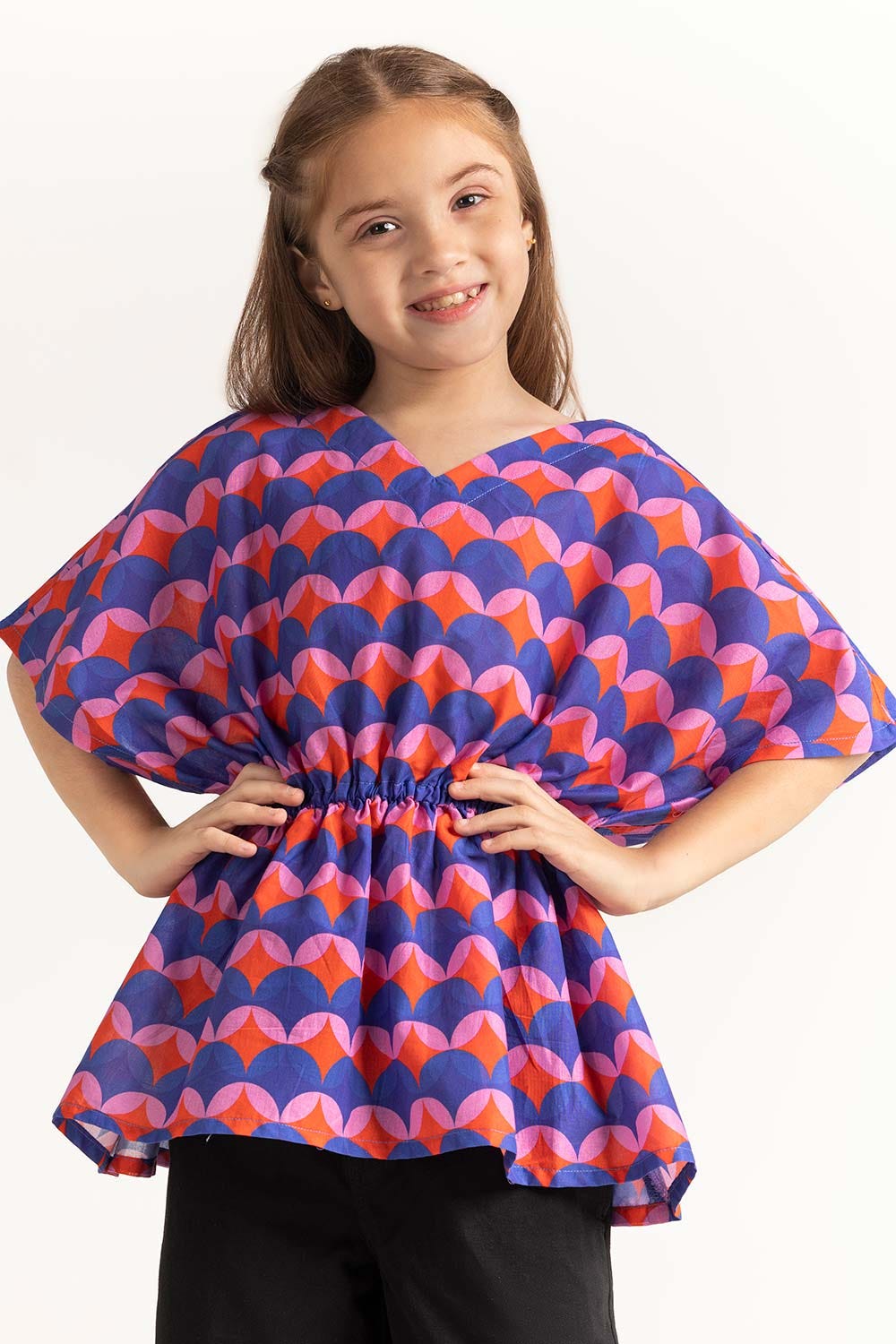 Multi Color Junior Girl Basic Blouse JG-BLS-SS24-015