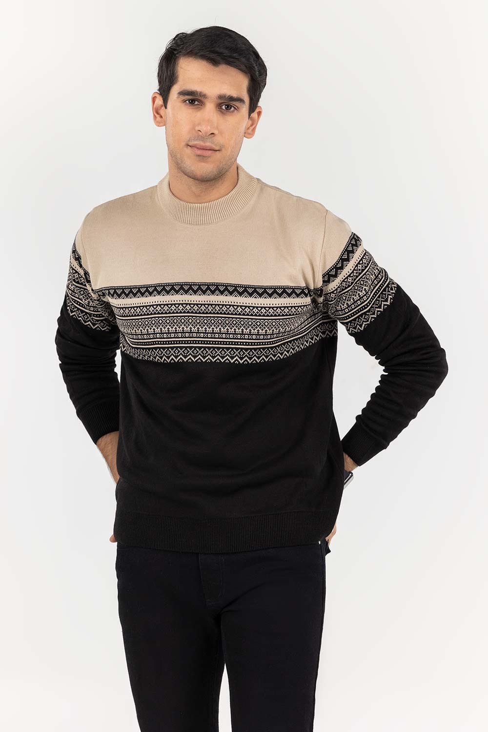 Multi Color Navajo High Neck Sweater SWT-FFSHN22-111