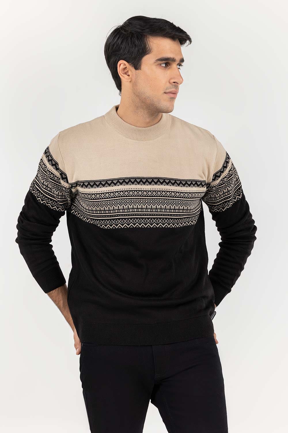 Multi Color Navajo High Neck Sweater SWT-FFSHN22-111