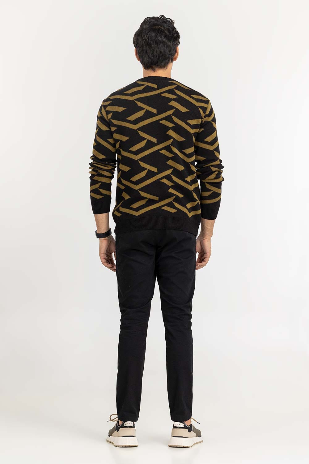 Multi Color Pattern Crew Neck Sweater SWT-FFSCN22-213