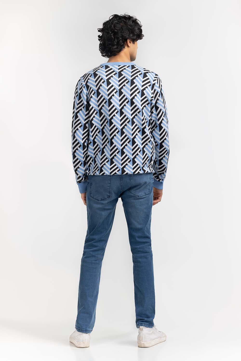 Multi Color Pattern Crew Neck Sweater SWT-FFSCN22-247