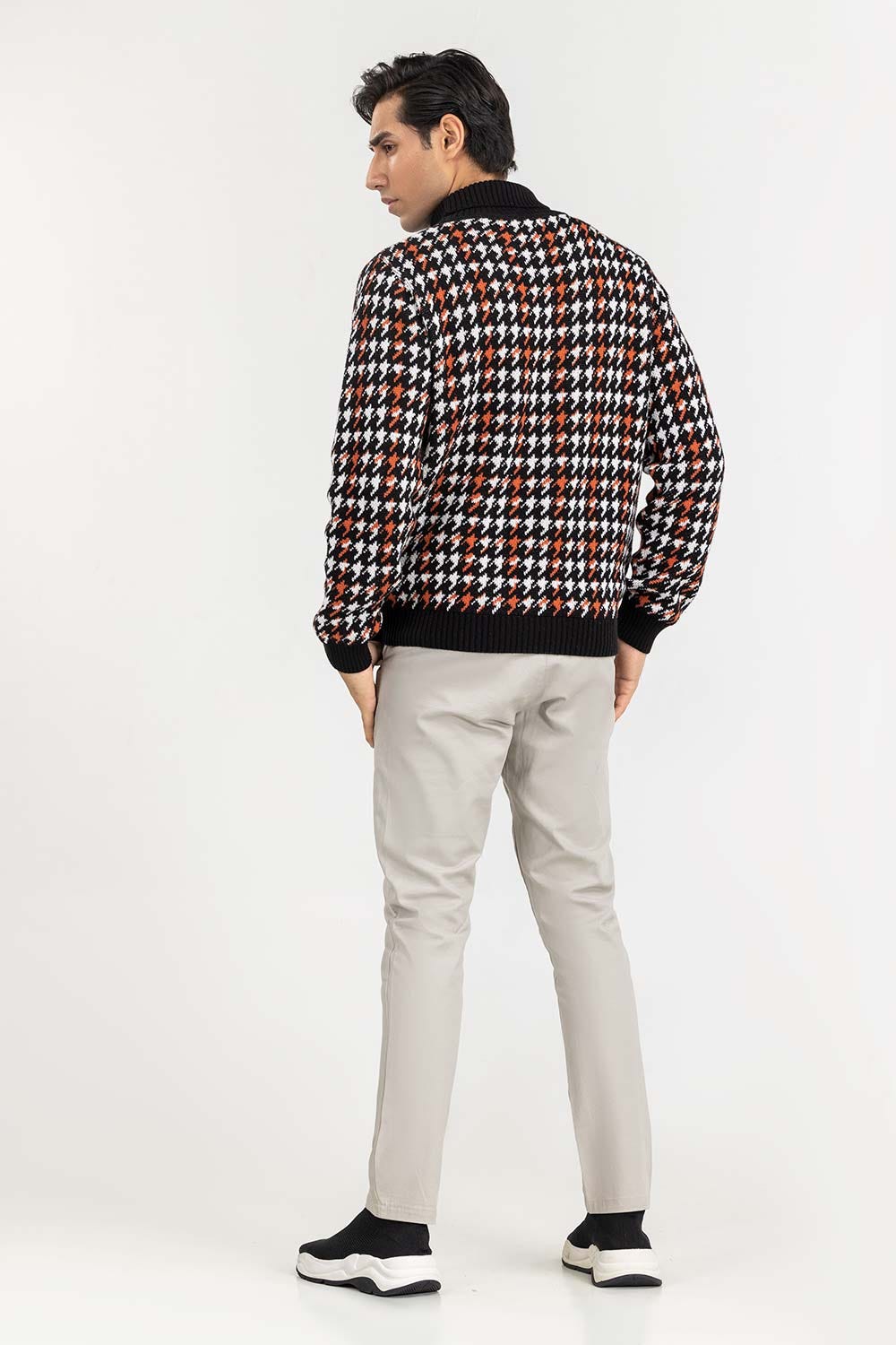 Multi Color Pattern Turtle Neck Sweater SWT-FFSTN22-175