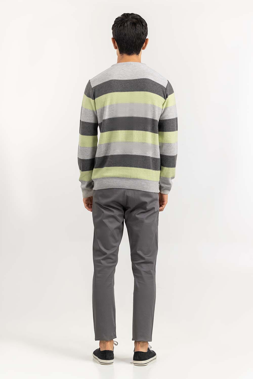 Multi Color Striped Crew Neck Sweater SWT-FFSCN22-133