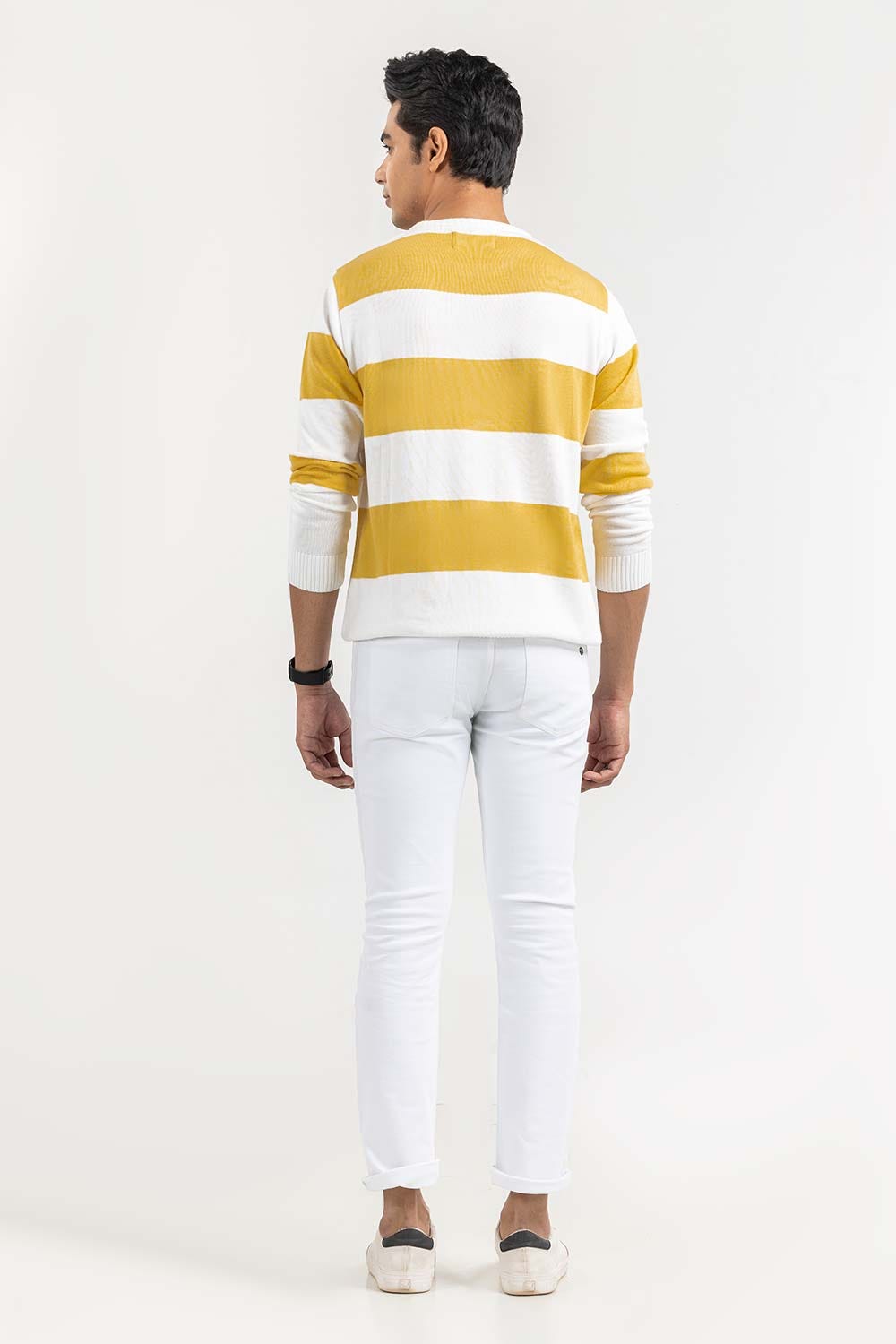 Multi Color Striped Crew Neck Sweater SWT-FFSCN22-202