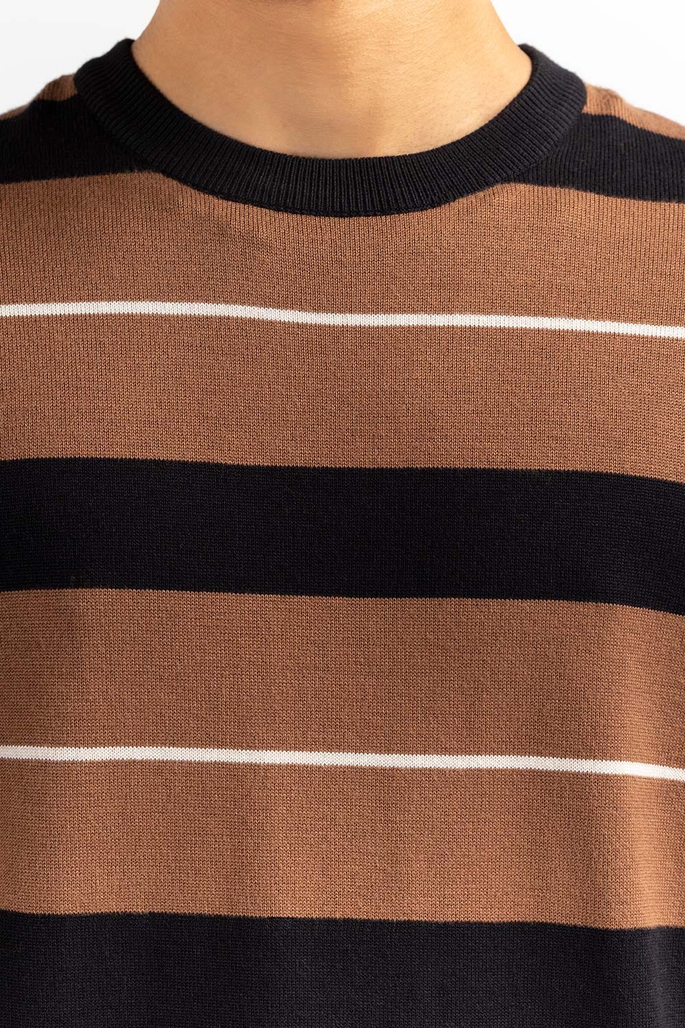 Multi Color Striped Crew Neck Sweater SWT-FFSCN22-233