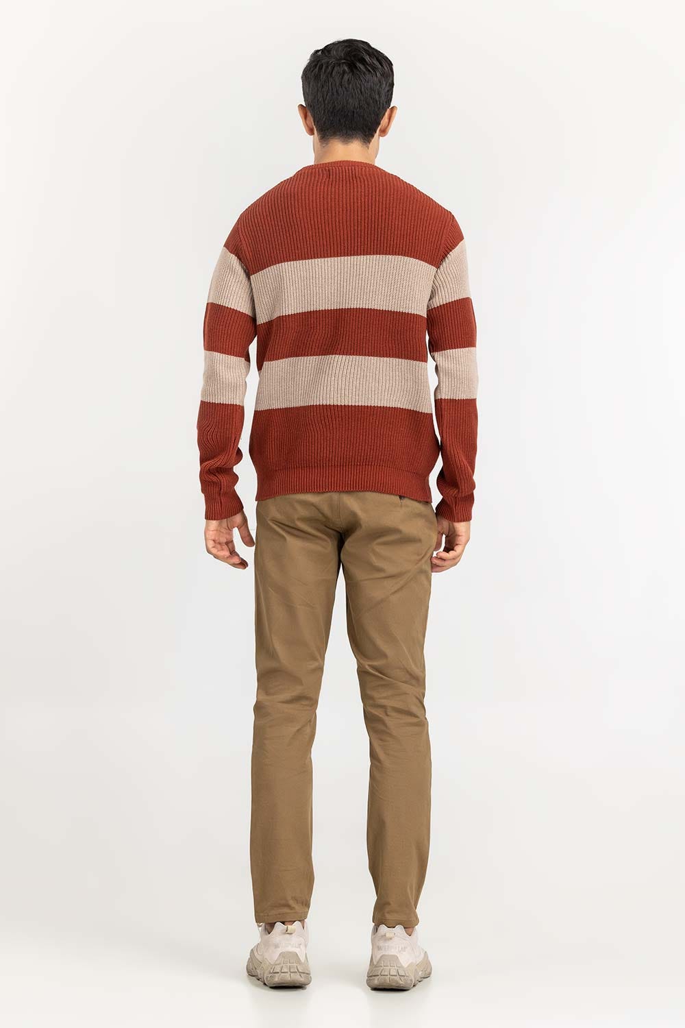 Multi Color Striped Crew Neck Sweater SWT-FFSMN22-221