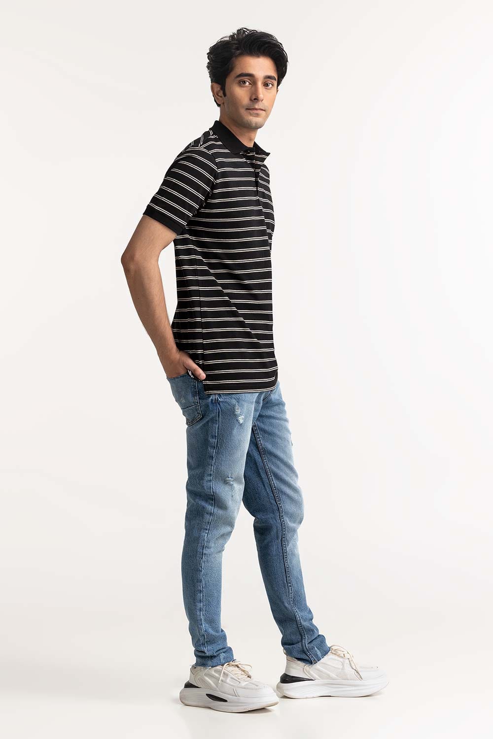 Multi Color Striped Polo PS-FSHN24-083